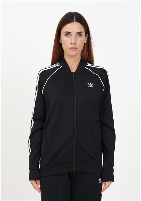 Black zip-up sweatshirt for women ADIDAS ORIGINALS | IK4034.